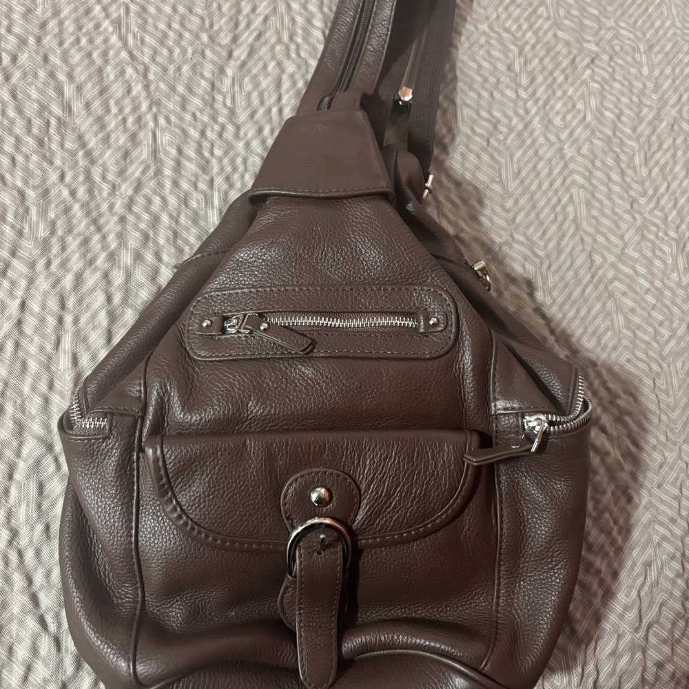 Roma Chocolate Leather Handbag